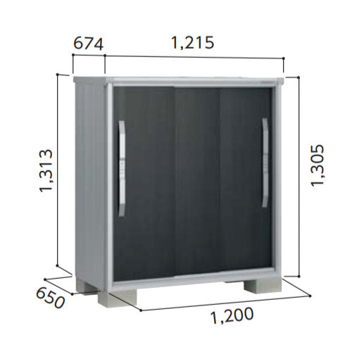 ヨド物置エスモ ESF-1206G 間口1200x奥行650x高さ1305 [G-478]