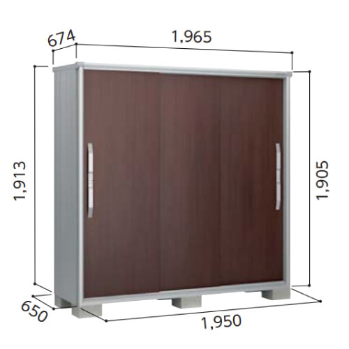 ヨド物置エスモ ESF-1906A 間口1950x奥行650x高さ1905 [G-513]