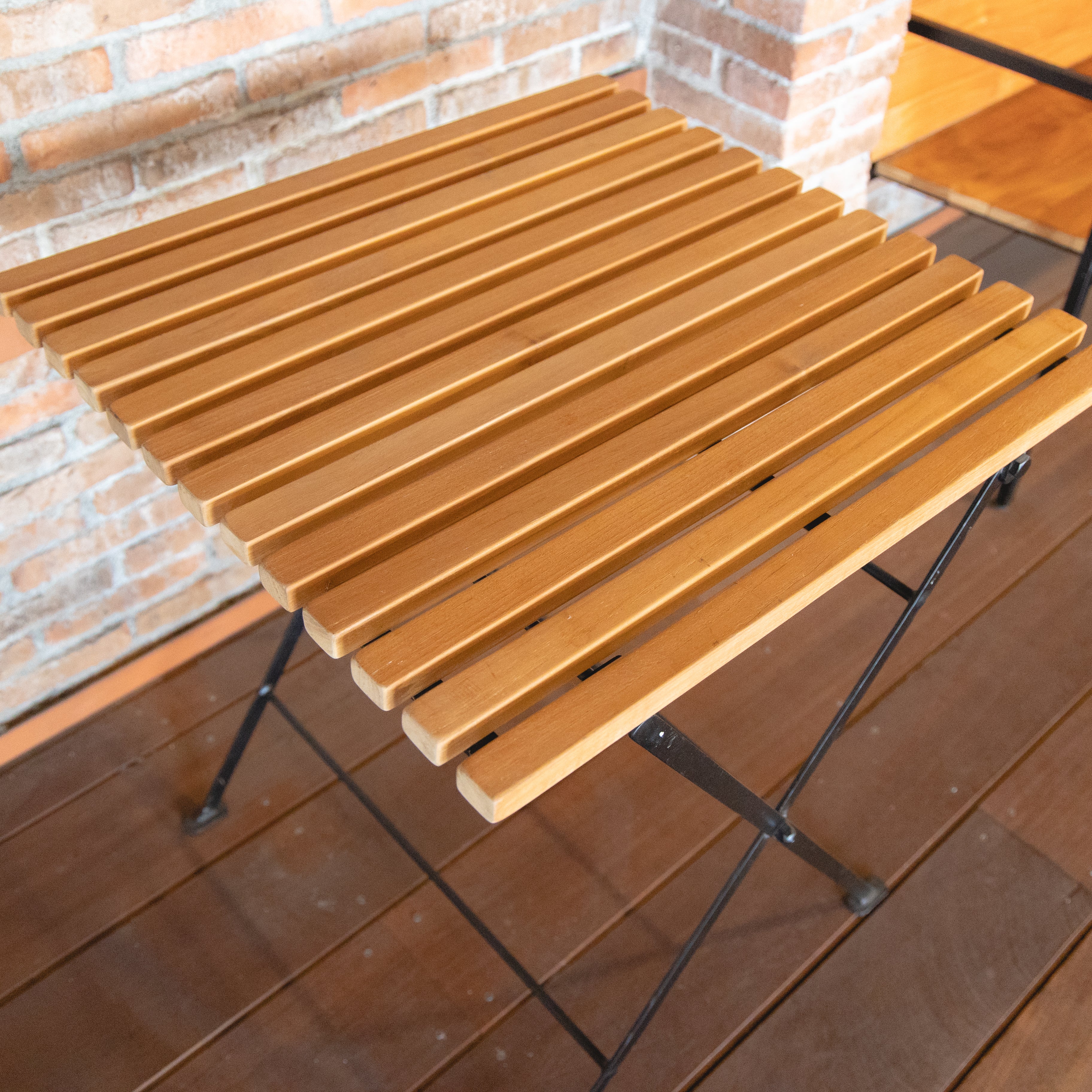 折り畳みアイアンチークテーブル 34219 ジャービス商事［F-636］