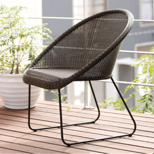 【関東地域限定販売商品】ロムガーデン 庭座 サークルチェアー（ダークブラウン）［F-841］