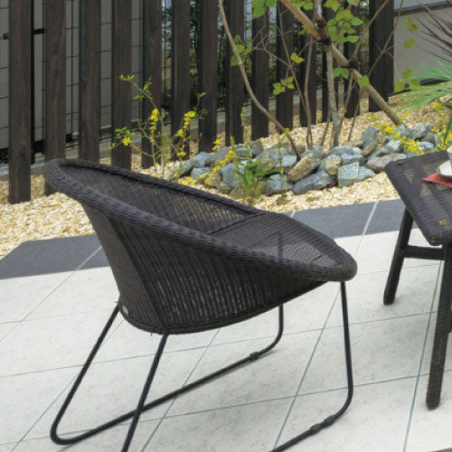 【関東地域限定販売商品】ロムガーデン 庭座 サークルチェアー（ダークブラウン）［F-841］