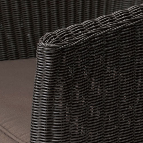 【関東地域限定販売商品】ロムガーデン 庭座 シングルソファ（シートパット・クッション付/ダークブラウン）［F-842］