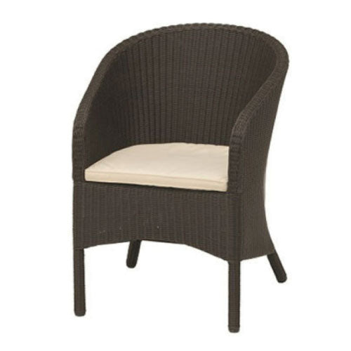 【関東地域限定販売商品】ロムガーデン イジアン アームチェアー（シートパット付/ダークブラウン）［F-846］