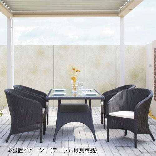 【関東地域限定販売商品】ロムガーデン イジアン アームチェアー（シートパット付/ダークブラウン）［F-846］