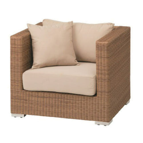 【関東地域限定販売商品】ロムガーデン ベベック シングルソファ（シートパット・クッション付）［F-848］