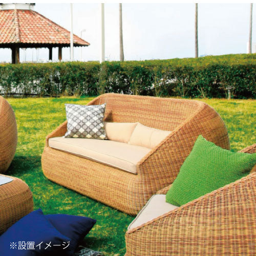 【関東地域限定販売商品】ロムガーデン ブルコス ダブルソファ（シートパット・クッション付）［F-854］