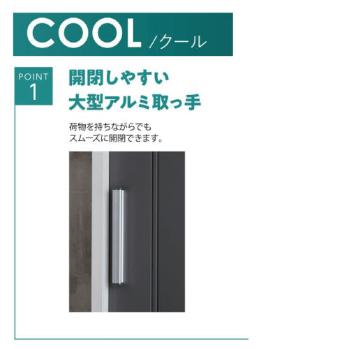 配送エリア限定　サンキン物置 E-Style COOL（クール） EC-1575(GK) 間口1500x奥行750x高さ1947[G-2564]【北海道・九州・離島不可：エリア限定】