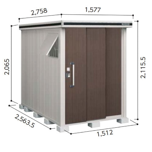 物置・屋外 おしゃれ 物置き 大型 小屋 小型：ヨド物置エルモ LMD-1525（一般・積雪共用）[G-344] ［北海道・沖縄県・離島・一部地域発送不可］