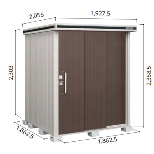 物置・屋外 おしゃれ 物置き 大型 小屋 小型：ヨド物置エルモ LMD-1818H（一般型/背高）[G-353] ［北海道・沖縄県・離島・一部地域発送不可］