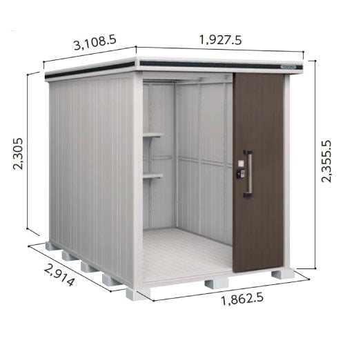 物置・屋外 おしゃれ 物置き 大型 小屋 小型：ヨド物置エルモ LMDS-1829H（積雪型/背高）[G-366] ［北海道・沖縄県・離島・一部地域発送不可］