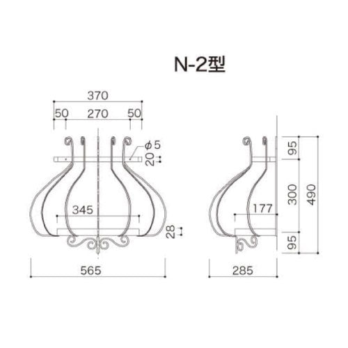 フラワーバルコニーN-2型 34163 ジャービス商事株式会社[GY-009]