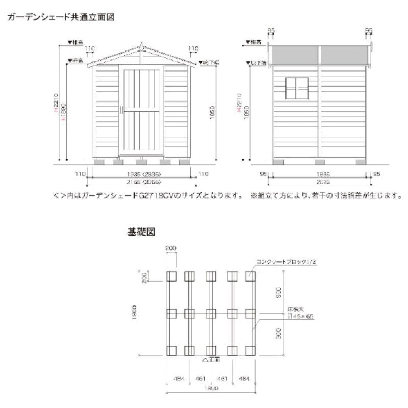 [開梱・組立・設置込][1.0坪]ガーデンシェードG1818A ジャービス商事株式会社 木製ハウス・木製物置・小屋[GY-030]