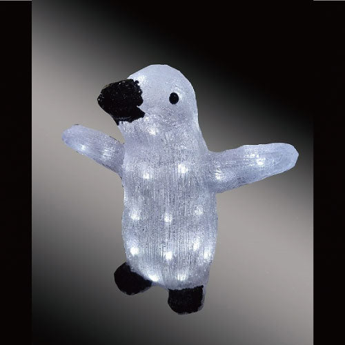 ベイビーペンギン L3D108/3Dモチーフ イルミネーション/白色LED40球［L-930］