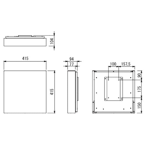 郵便ポスト・ノルム（壁付け/カラー：4色）[P-1549]
