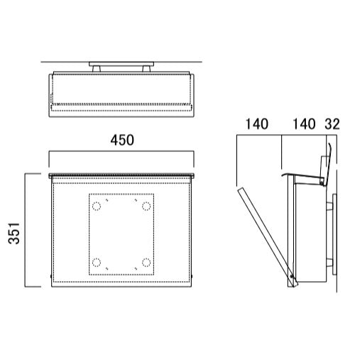 郵便ポスト・パーサス カンパーニュ（カラー：6色）[P-1608]