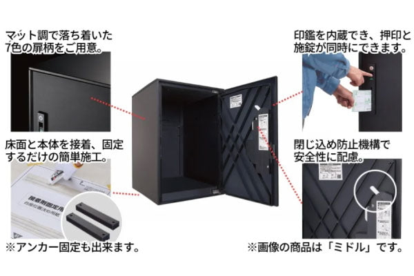 宅配ボックス Panasonic コンボライト 据置仕様 ミドルタイプ[P-1688]