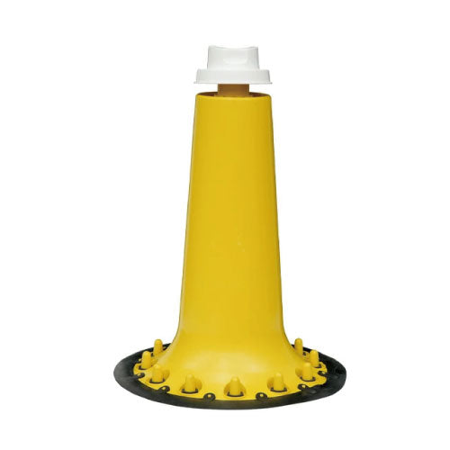 洪水・豪雨対策に！ 自由自在に設置可能！プラバリア（止水板）連結パーツ（黄） 頭部キャップ付き SPBCPY[SA-018］