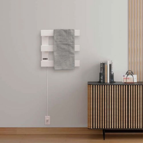 電気タオルウォーマー HOT-eRACK Flat Type（コンセント型）HER1-FT450/1TW（R/L）[TW-059］