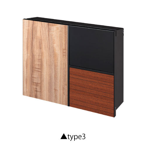 郵便ポスト・パーサス コンビ type2・3（壁付け/カラー：2色）[P-1245]