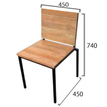 アイアンウッドアームレスチェア 34262 ジャービス商事［F-654］