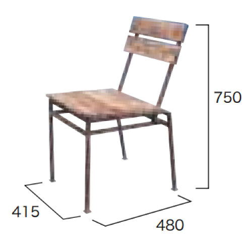 スクラップチェア（2脚入） 34223（室内用）ジャービス商事［F-726］