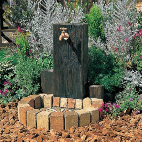 立水栓ユニット ウッドクリートタイプPA（ネオミックス）蛇口・補助蛇口付［W-346］