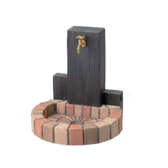 立水栓ユニット ウッドクリートタイプPA（ネオミックス）蛇口付［W-340］