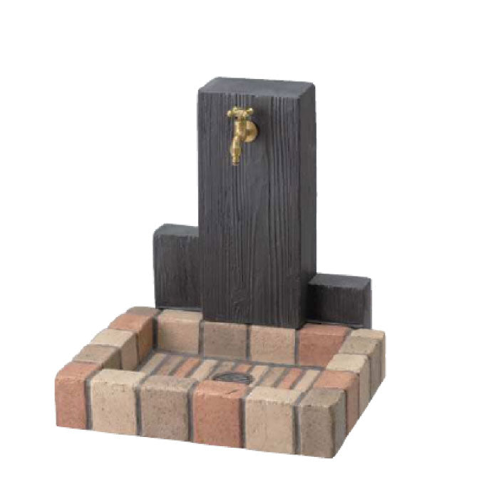 立水栓ユニット ウッドクリートタイプPB（ネオミックス）蛇口付［W-343］