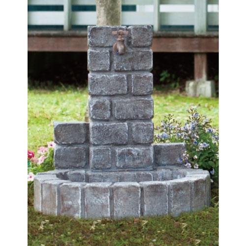 立水栓ユニット サークルタイプ・サークルパン（ネオミックス）蛇口・補助蛇口付［W-363］