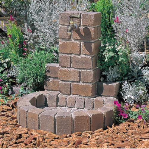 立水栓ユニット サークルタイプ・サークルパン（トランスブラウン）蛇口付［W-352］