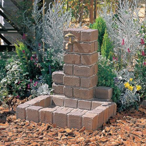 立水栓ユニット サークルタイプ・スクエアパン（オフホワイト）蛇口・補助蛇口付［W-369］