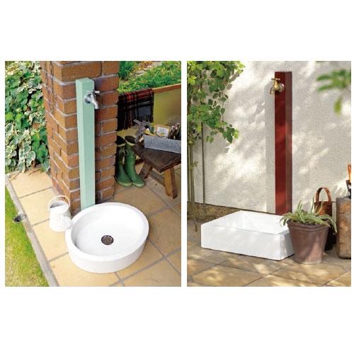 立水栓ユニット コロル（ブラック）蛇口付［W-387］