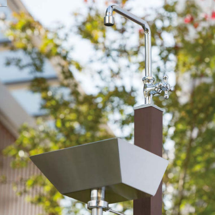 ガーデンシンク カーサ2・2口（ホワイト）[W-653]