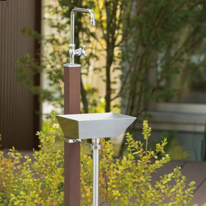 ガーデンシンク カーサ2・2口（ダークブラウン）[W-651]