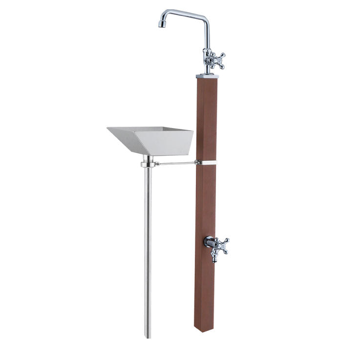 ガーデンシンク カーサ2・2口（ダークブラウン）[W-651]