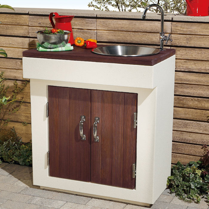 ガーデンシンク オルタ（ライトブラウン）[W-662]